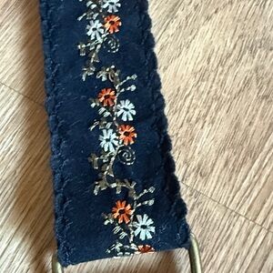 Purse Strap Brass Hardware Floral Embroidered Camera Strap NWT 36”